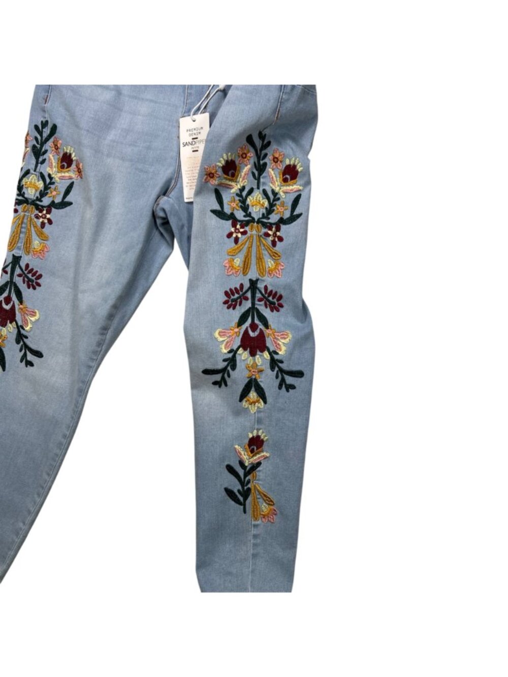 Sandpiper Denim 14P Embroidered Floral Jeans Boho Western Festival - Picture 5 of 8